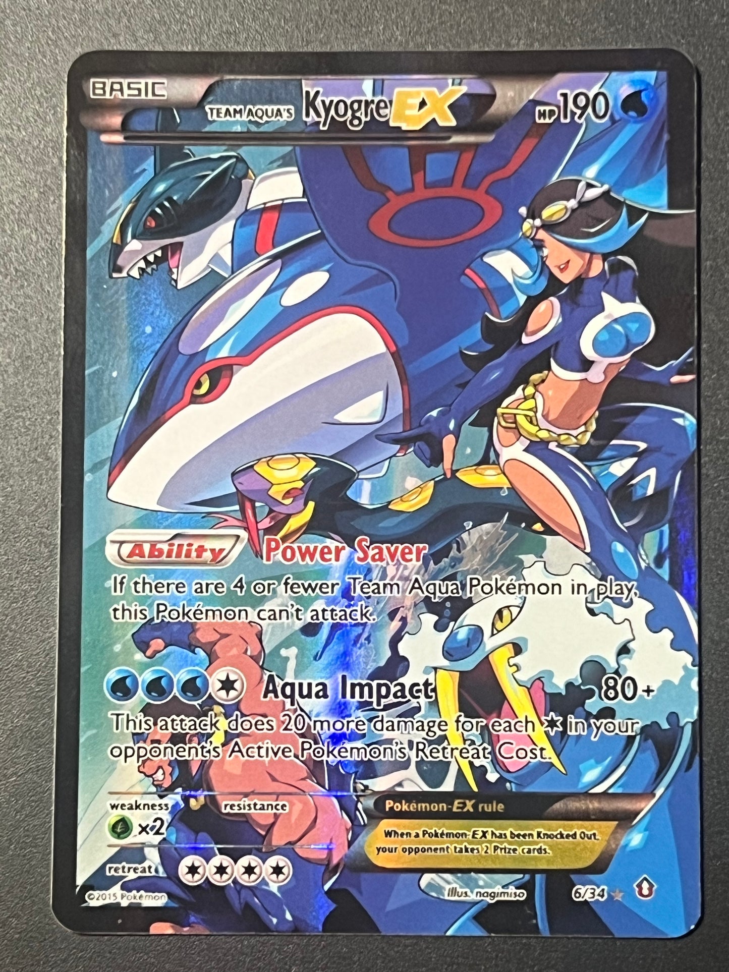 Team Aqua's Kyogre EX 6/34