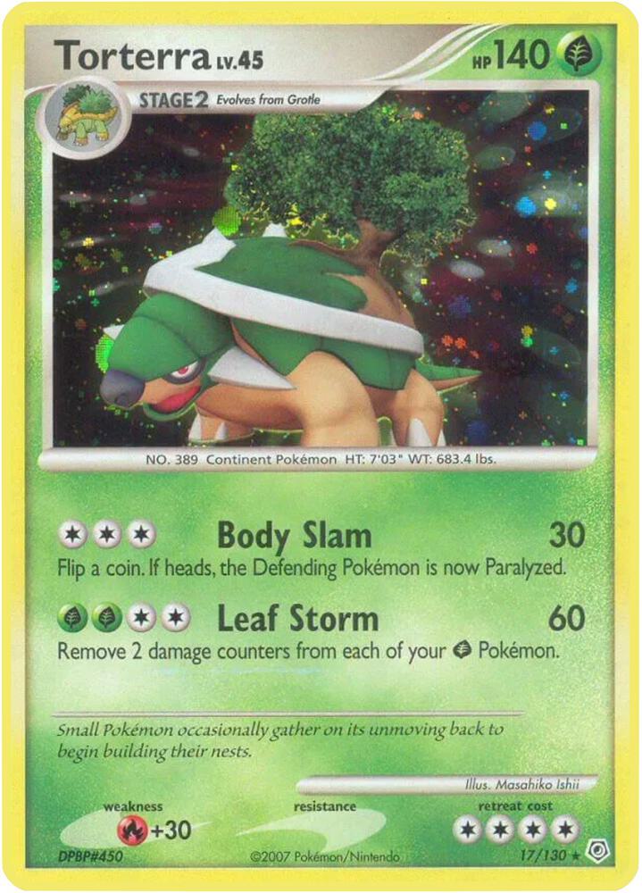 Torterra - Diamond and Pearl 17/130 Reverse Foil