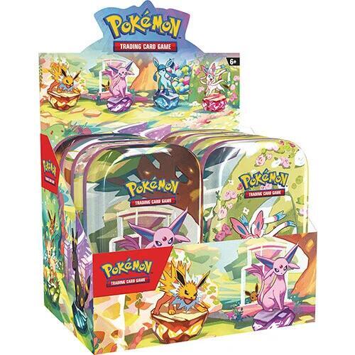(PREORDER) Prismatic Evolutions Mini Tin Display