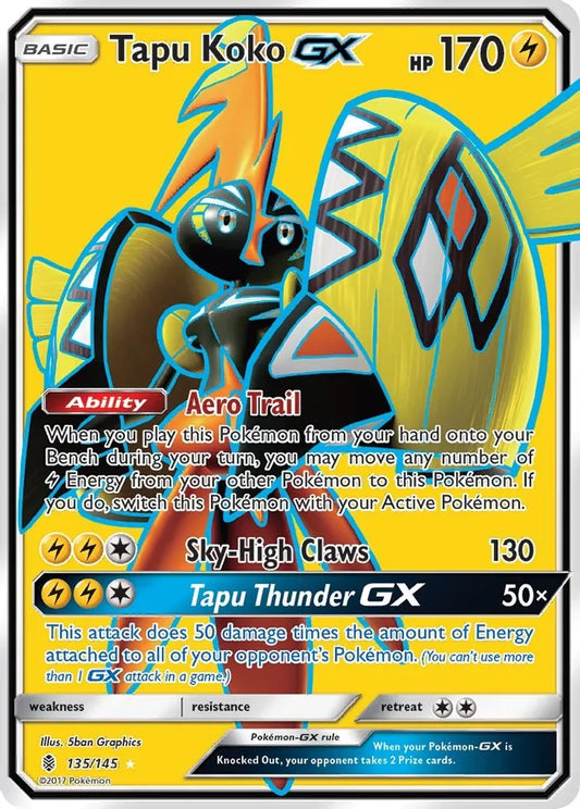 Tapu Koko GX (Full Art) 135/145
