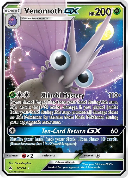 Venomoth GX - SM - Unbroken Bonds