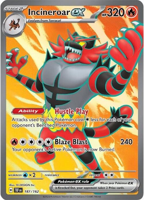 Incineroar ex - 187/162 - SV05: Temporal Forces