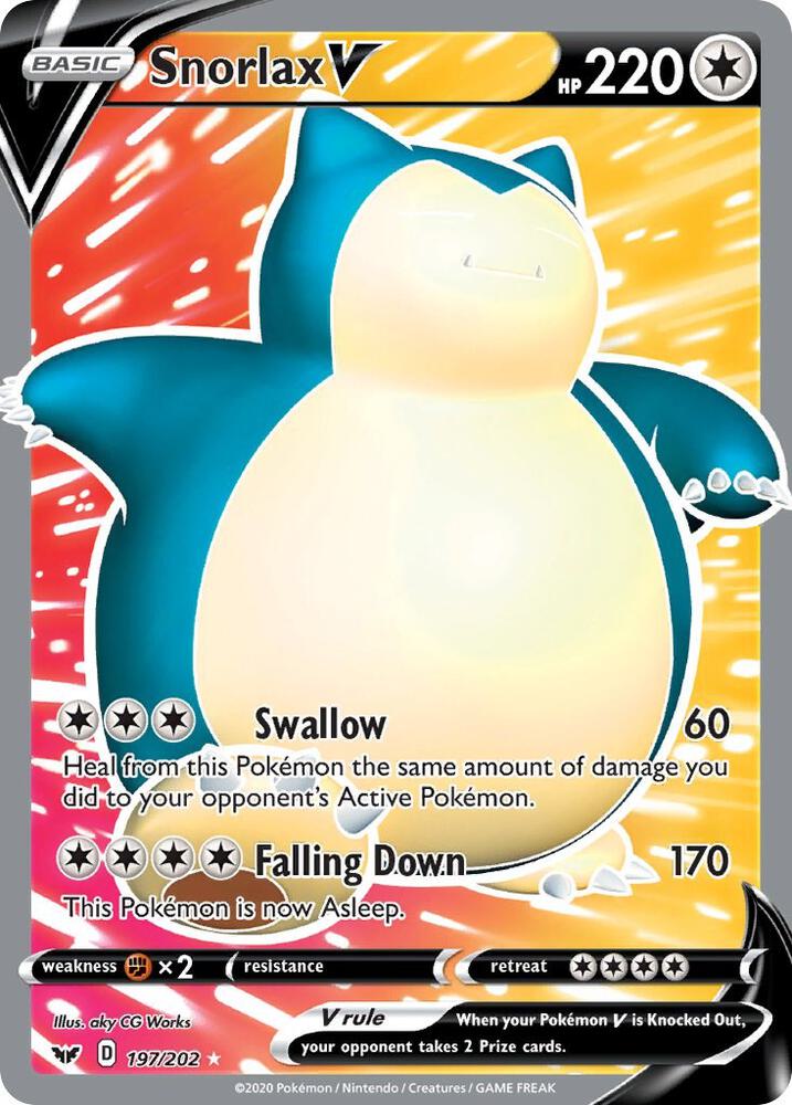 Snorlax V (Full Art) - SWSH01: Sword & Shield Base Set