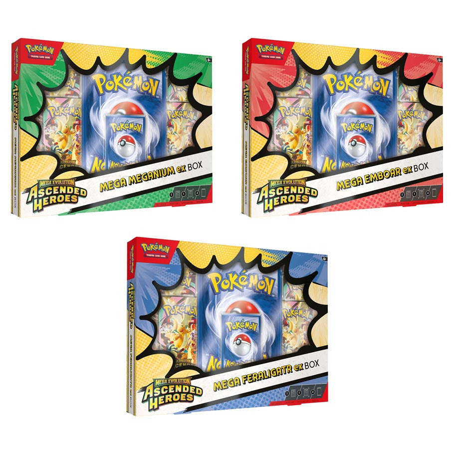 Pokémon TCG: Mega Evolution 2.5: Ascended Heroes: Mega Meganium/Emboar/Feraligatr ex Box
